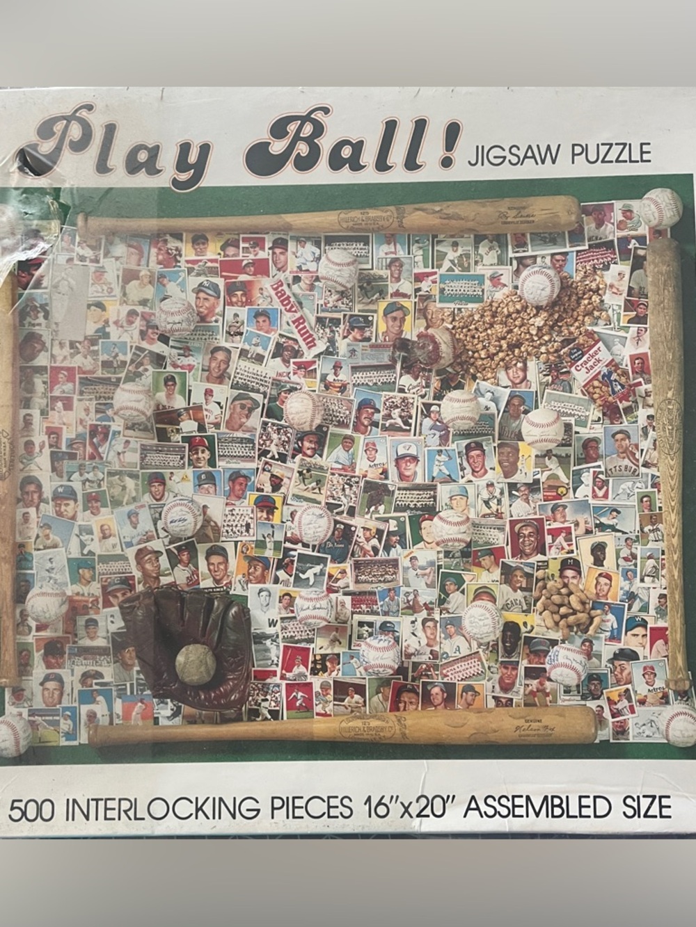 Play Ball Baseball Jigsaw Puzzle Collectible 500 Pieces 16”X20” By NorDevCo 1990